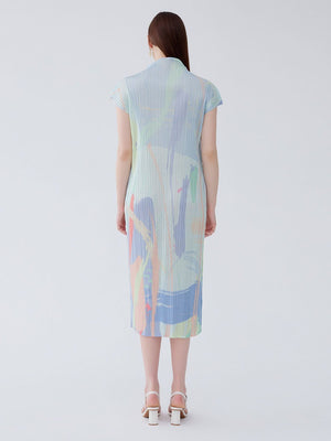 Half-High Neck Medium Length Stretch Dress