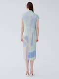 Half-High Neck Medium Length Stretch Dress