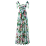 Rose Print Pleated Dress