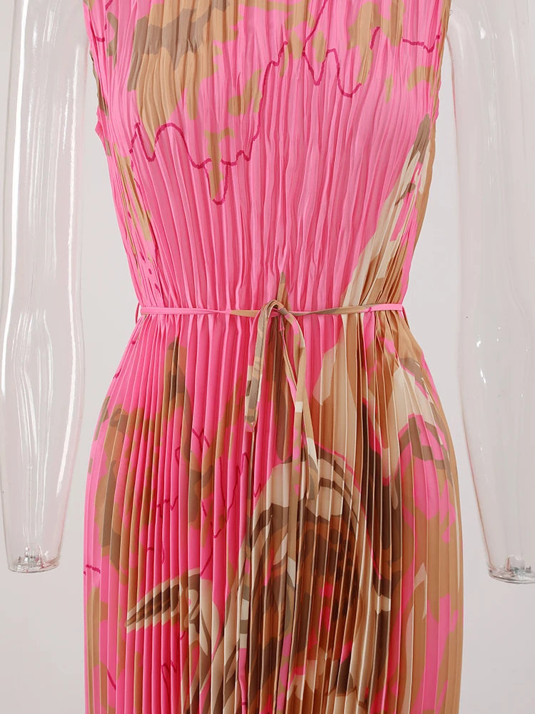 Lace-Up Sleeveless Versatile Long Skirt Dress for Women