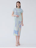 Half-High Neck Medium Length Stretch Dress