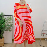 Printed Loose A-Line Pleated Mid-Length Skirt for Women
