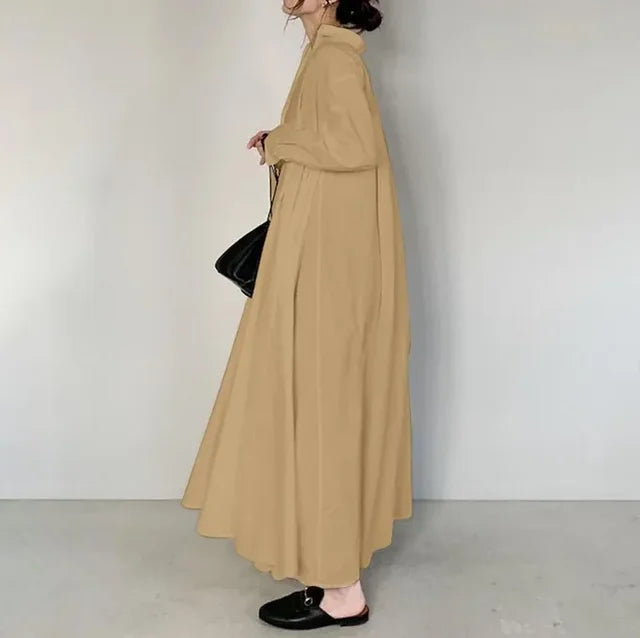 Cotton Linen Women Long Dress