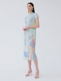 Half-High Neck Medium Length Stretch Dress