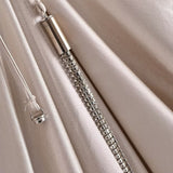 Ruched Satin Long Dress