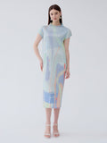 Half-High Neck Medium Length Stretch Dress