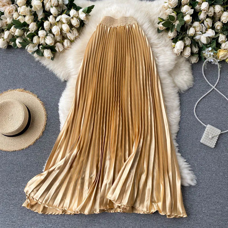 Elegant Flowy Midi Skirt for Women