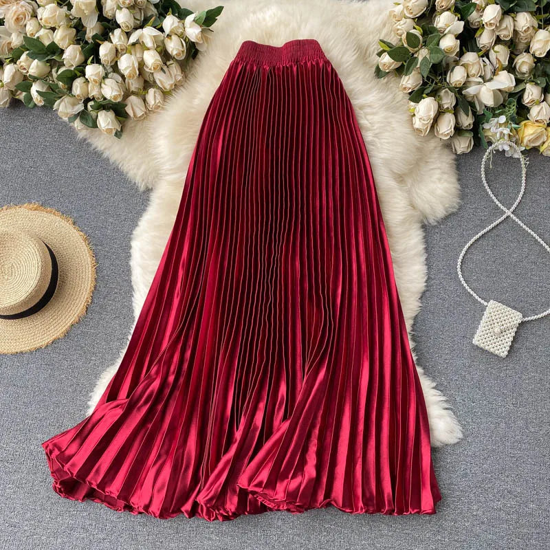 Elegant Flowy Midi Skirt for Women