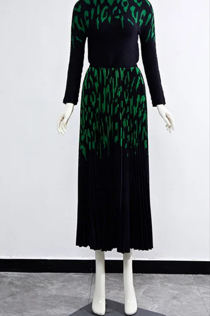 Elaine Turtleneck Printed Stretch Dress