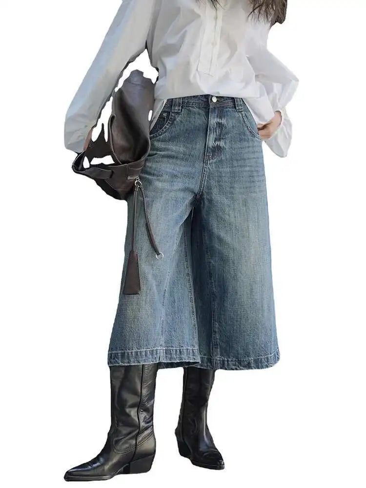 Women’s High Waist Denim Jort