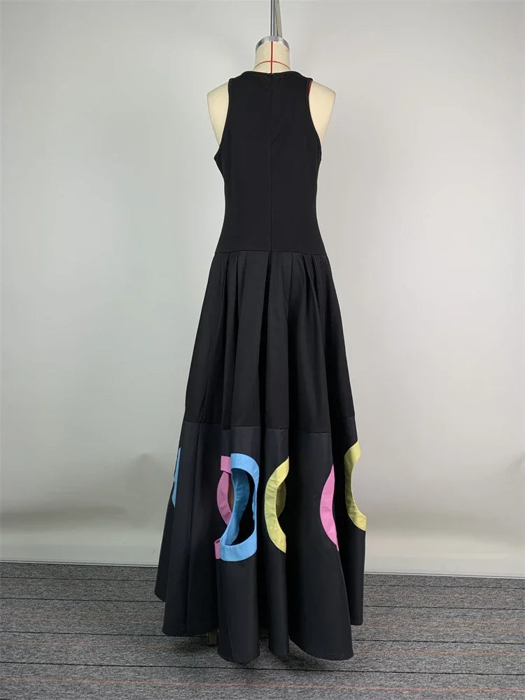 Sleeveless Cutout A-Line Maxi Dress