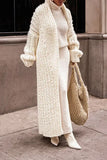 Thick Cozy Knitted Long Cardigan