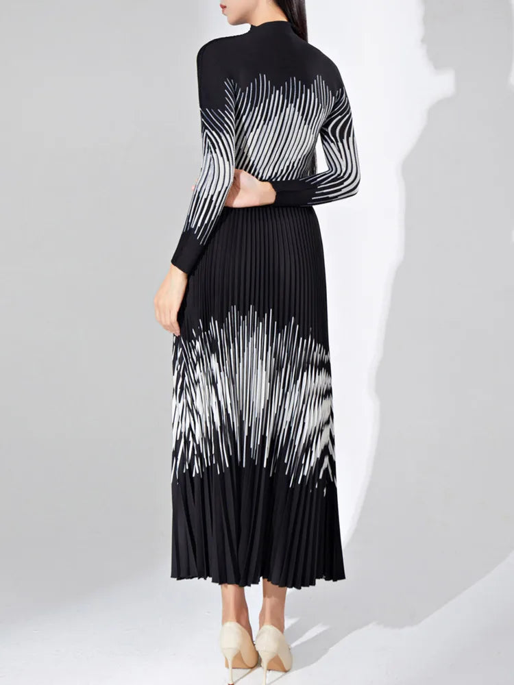 Lanrem Striped Pleated Two-Piece Set