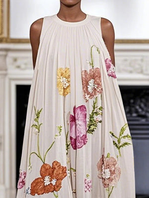Modigirl Floral Sleeveless Maxi Dress| Elegant Boho Style