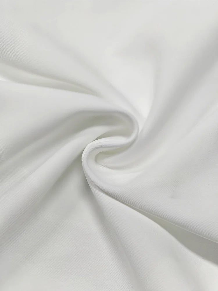 Elegant White Sleeveless A-Line Dress