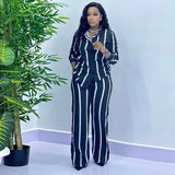 Striped Leisure Two Piece Set