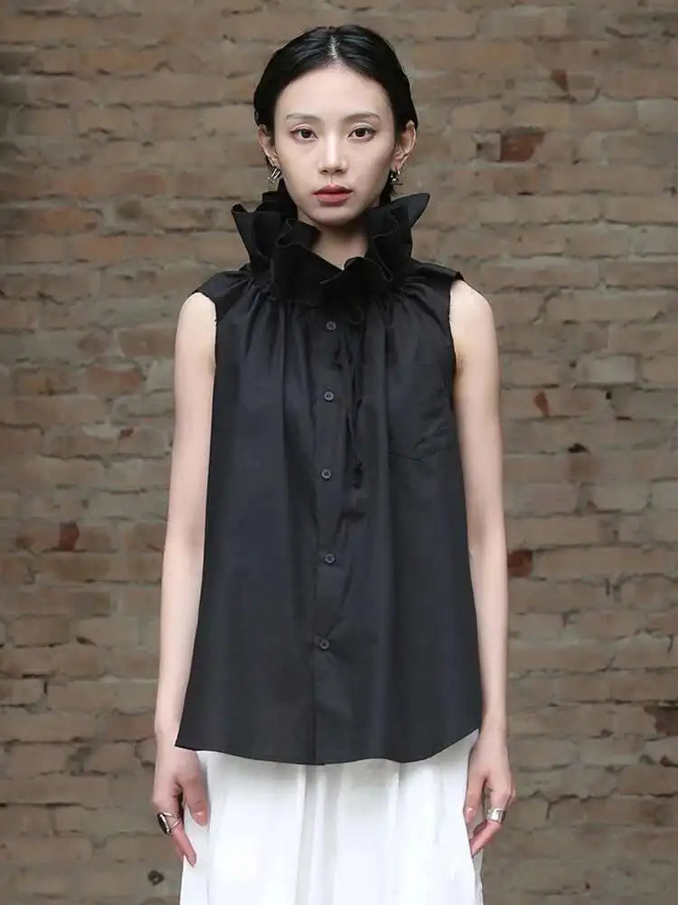 White Ruffles Big Size Blouse