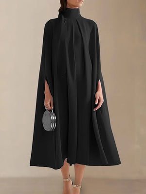 Bright Turtleneck Midi Dress for Evening Party