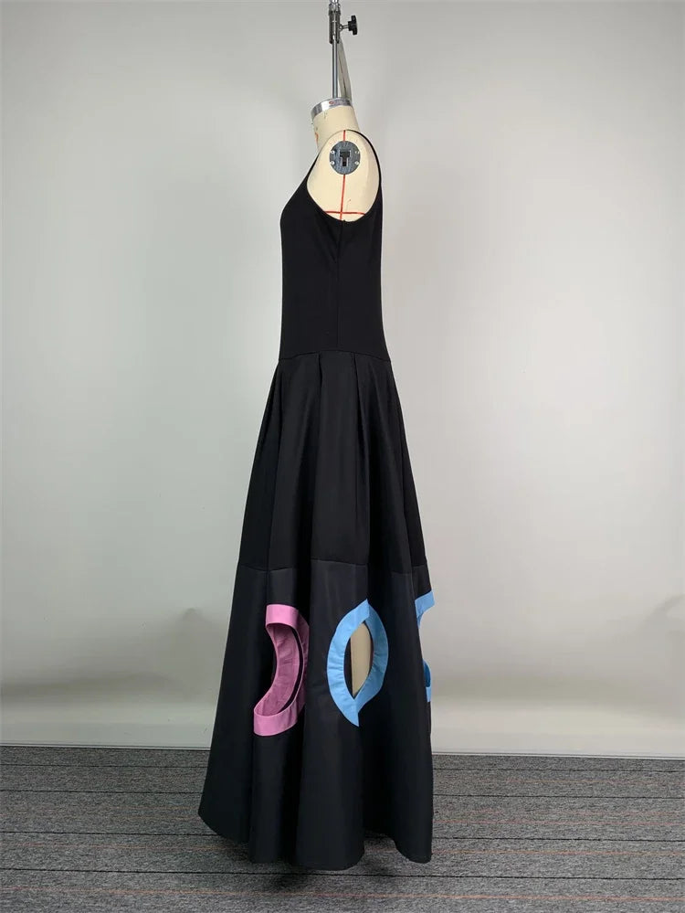 Sleeveless Cutout A-Line Maxi Dress