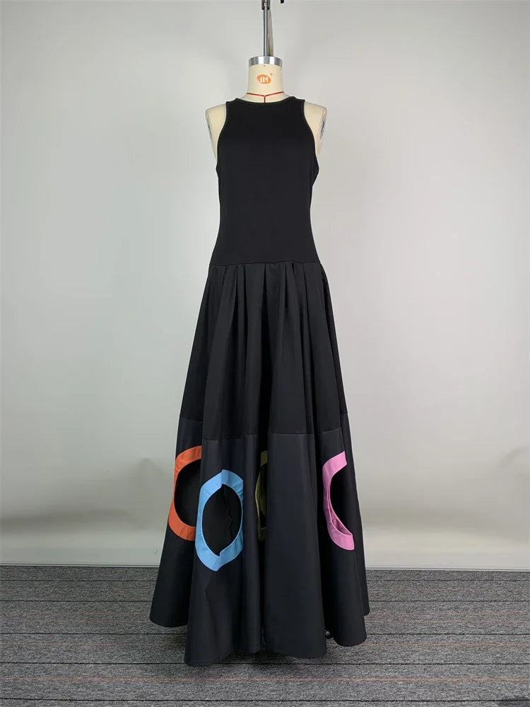 Sleeveless Cutout A-Line Maxi Dress