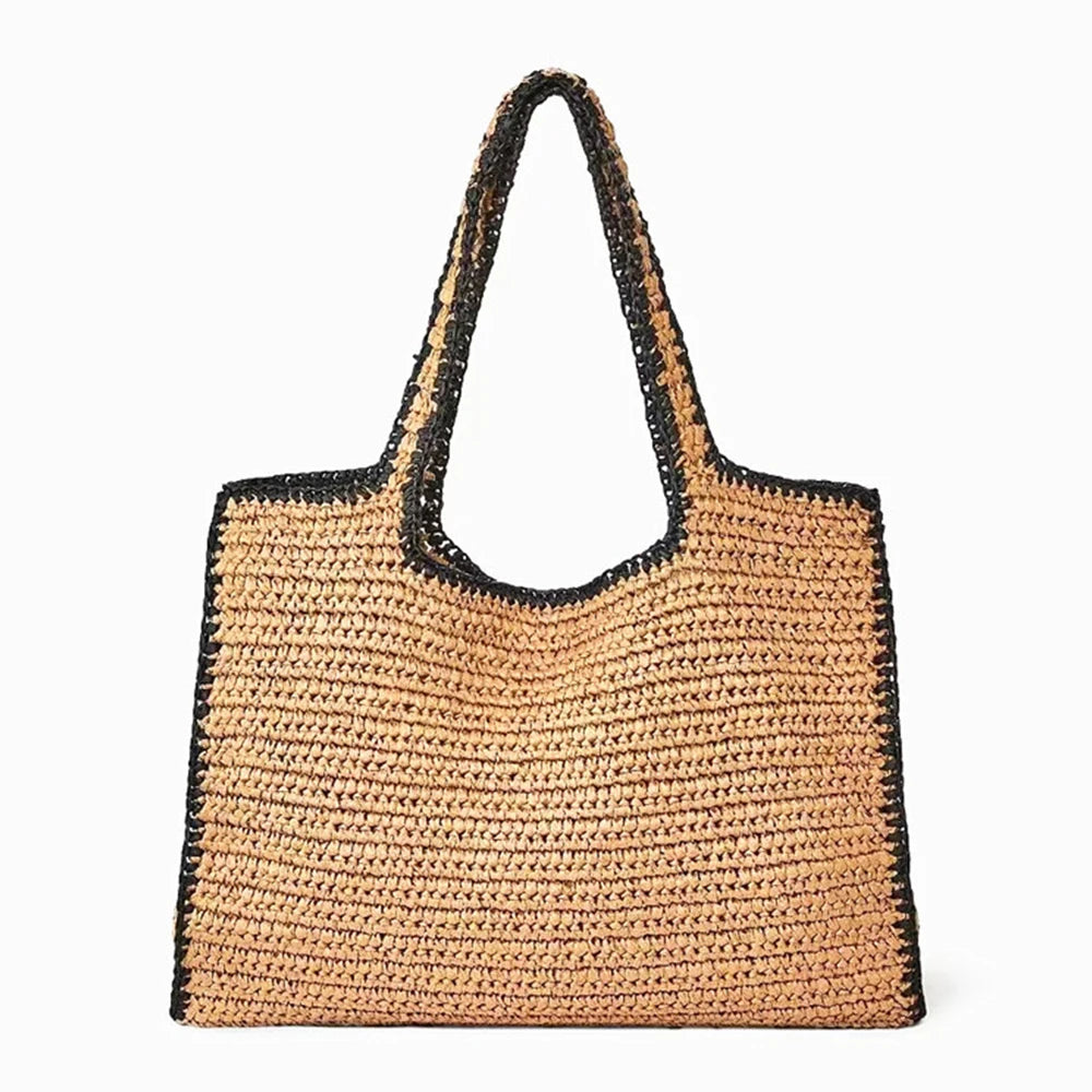 Woven Designer Straw Tote Bag