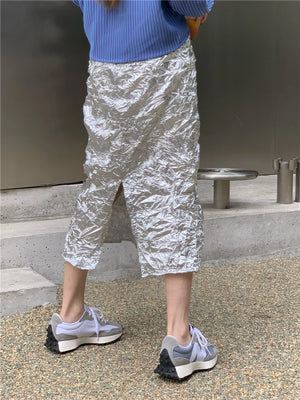 Long Silver Skirt