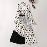 Patchwork Polka Dot Dress