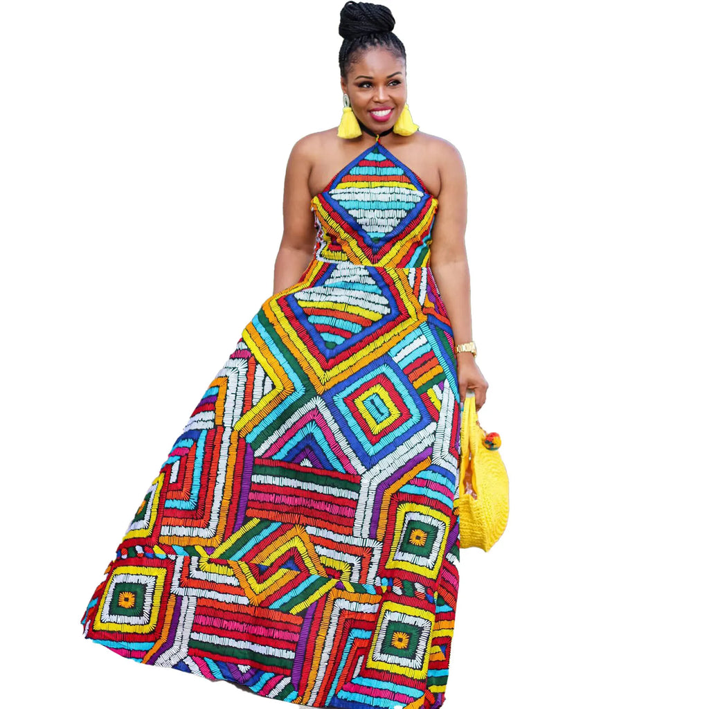Colorful African-Inspired Outfit for Women