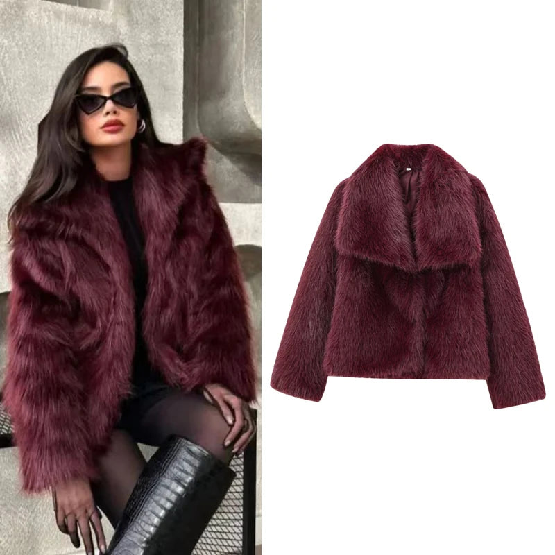 Short Soft Faux Fur Coa| Elegant Women’s Outerwear