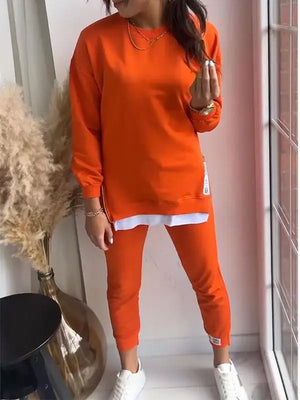 Two Piece Set - Sweatshirt and Pencil Pant