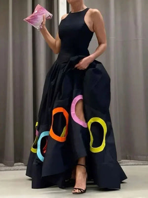 Sleeveless Cutout A-Line Maxi Dress