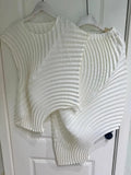 Irregular White Pleated Two-Piece Set