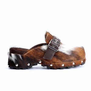 Handmade Platform Studded Clog Slippers