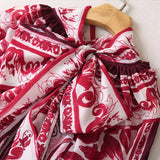 Porcelain Print Bow Cape Maxi Dress