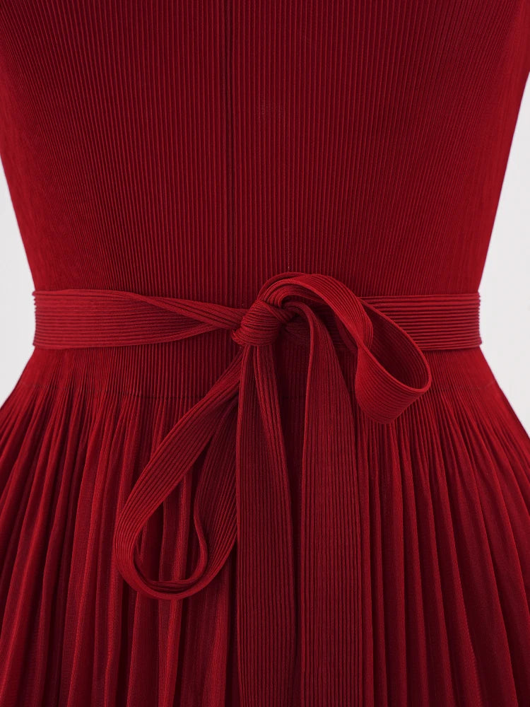 Elegant Ruffles Sleeveless Stretch Dress