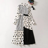 Patchwork Polka Dot Dress