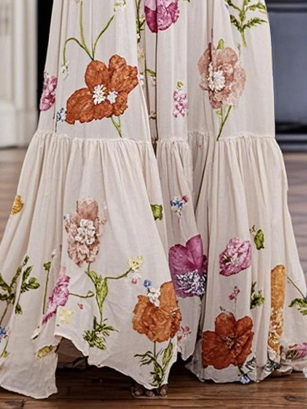 Modigirl Floral Sleeveless Maxi Dress| Elegant Boho Style