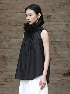 White Ruffles Big Size Blouse