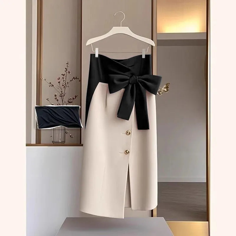 Midi Jupe Bow Skirt