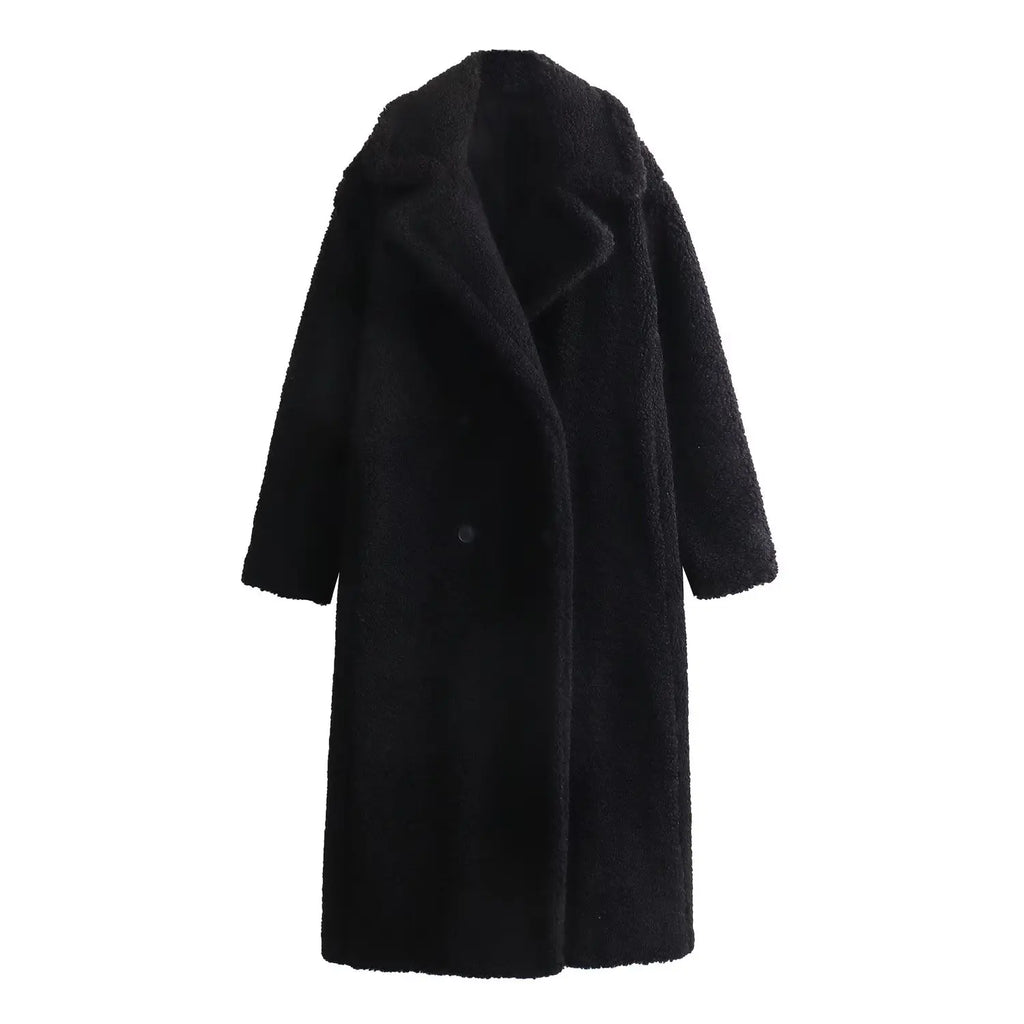 Vintage Teddy Long Coat| Cozy Women’s Outerwear