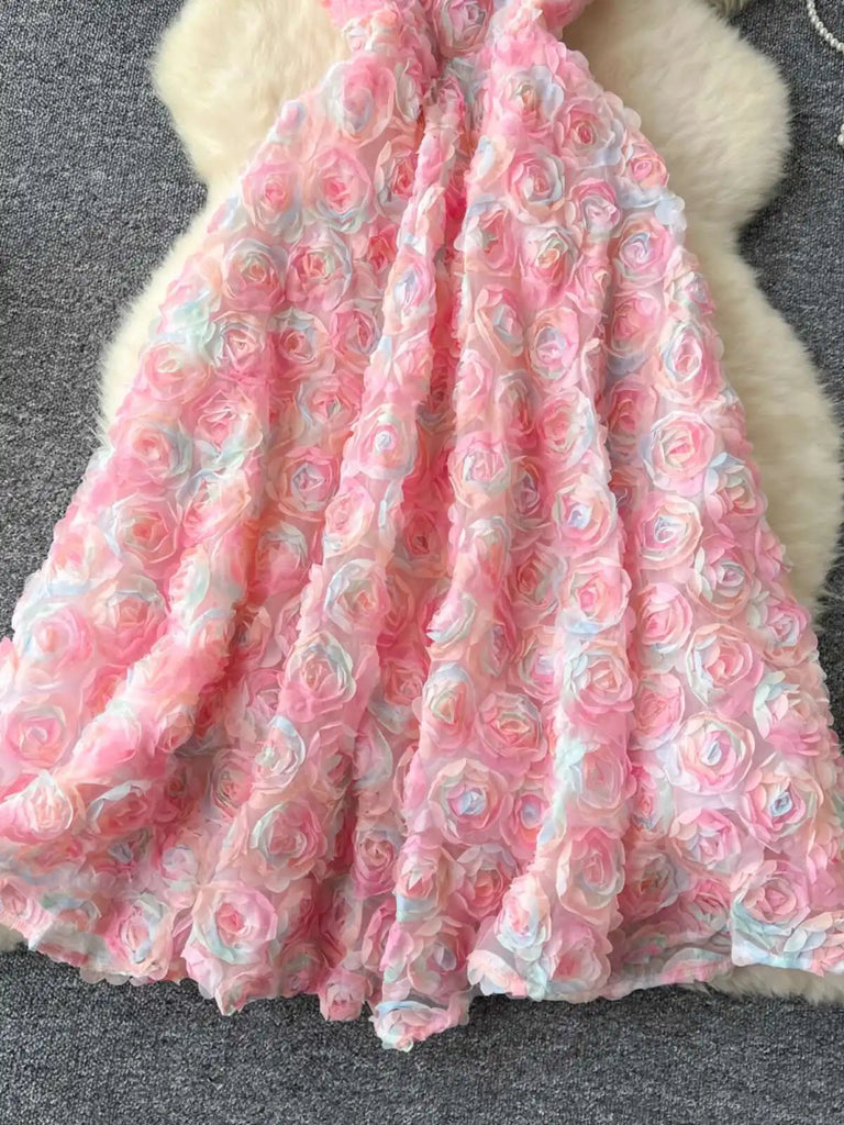 3D Flower Applique Dress