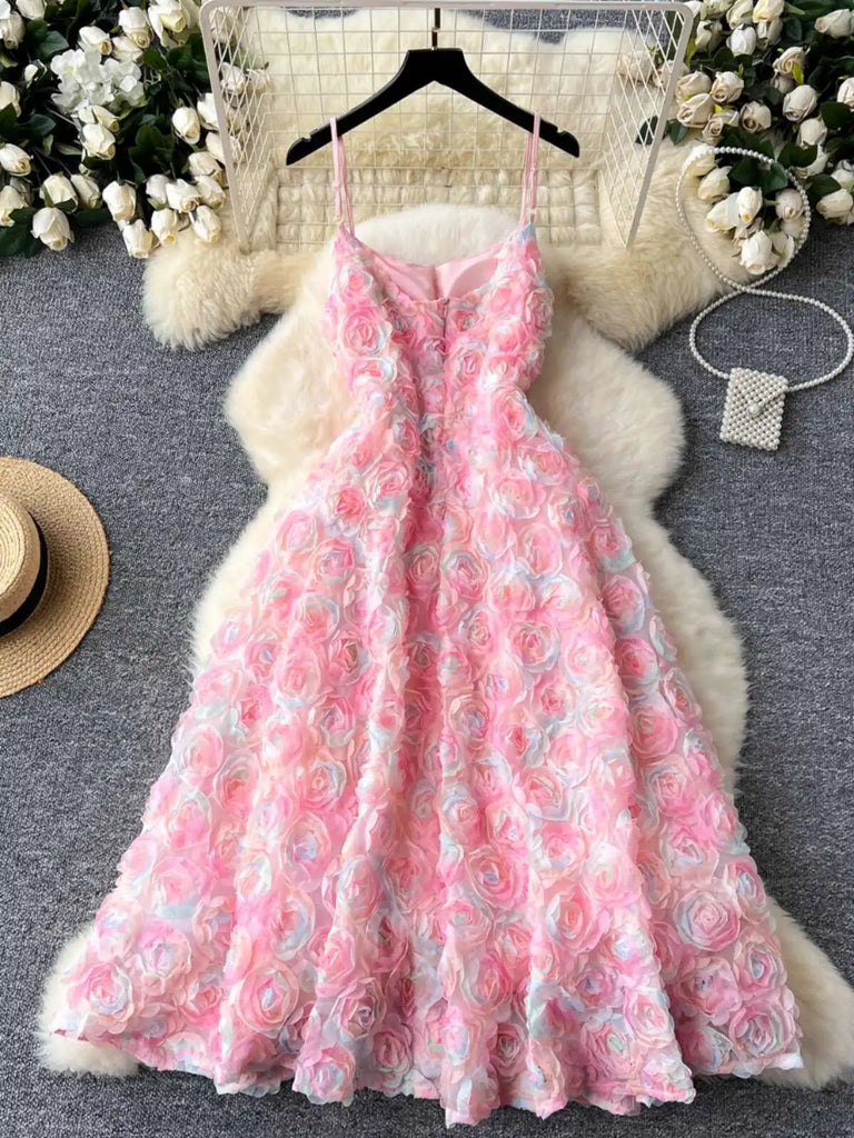 3D Flower Applique Dress