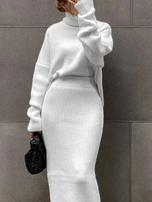 White_Turtleneck_Sweater_Set 6