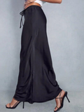 High Waist Long Satin Skirt| Elegant Ankle-Length Women’s Skirt