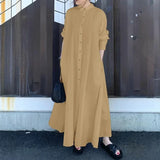 Cotton Linen Women Long Dress