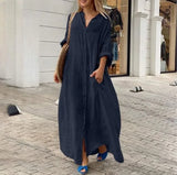 White Oversize Cotton Long Dress