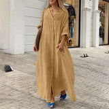 White Oversize Cotton Long Dress