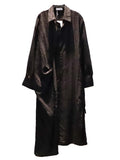 Lapel Fashion Mid-Length Pleated Shirt Skirt Autumn New Simple Loose Large Size Dress Women
