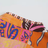 Vintage Printed Ruched Waist Dress for Women
