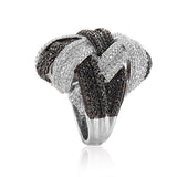 Luxury Geometric Weave CZ Ring| Statement Women’s Jewelry